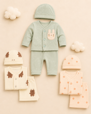 Baby Set - Cardigan, Pant and Cap